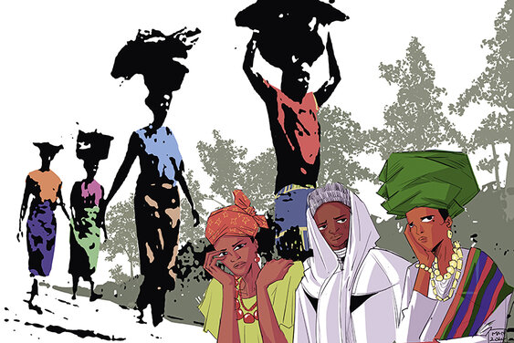 Bild zum Weltgebetstag 2026 mit dem Titel „Rest for the Weary“ von der Künstlerin Gift Amarachi Ottah - Copyright: 2024 World Day of Prayer International Committee, Inc