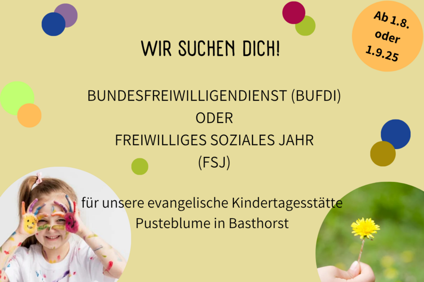 Stellenanzeige Bufdi FSJ - Copyright: Isabel Zernig 