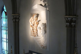 Wandskulpturen in der St.-Marien-Kirche Basthorst