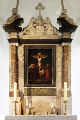 Der historische Altar der St.-Marien-Kirche Basthorst