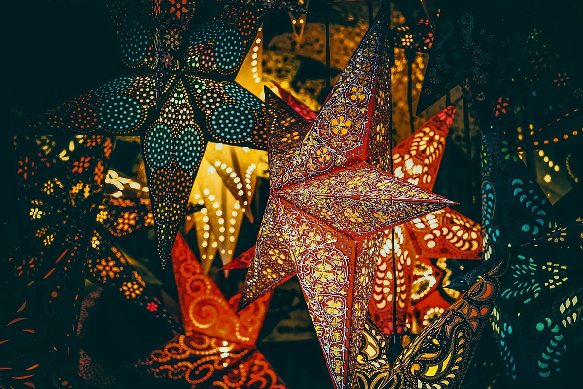 Sterne Laternen Weihnachtsbeleuchtung