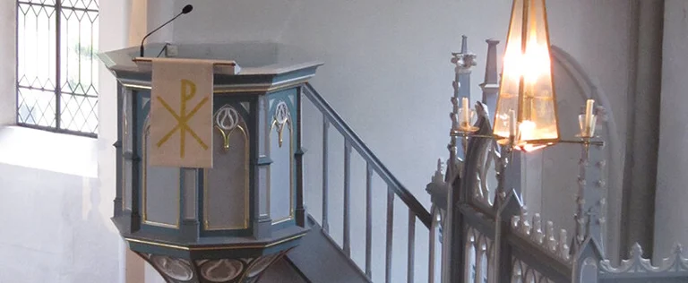 Die Kanzel der St.-Marien-Kirche Basthorst