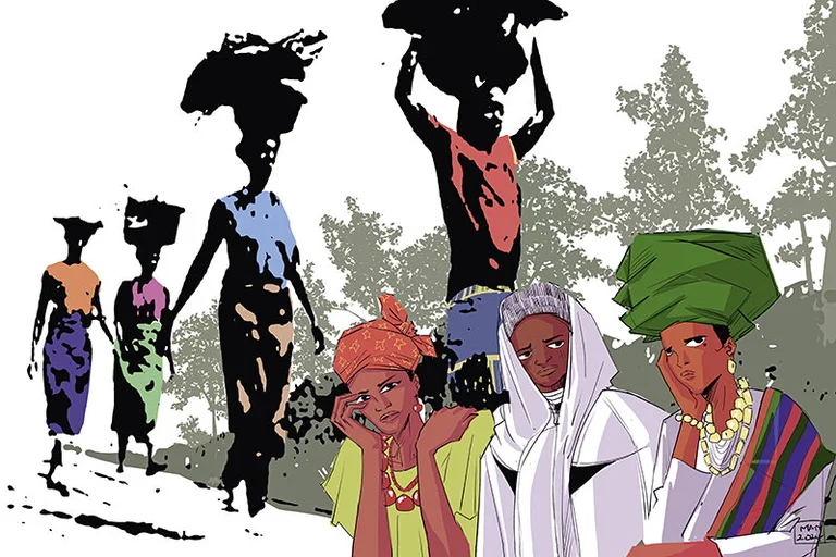 Bild zum Weltgebetstag 2026 mit dem Titel „Rest for the Weary“ von der Künstlerin Gift Amarachi Ottah